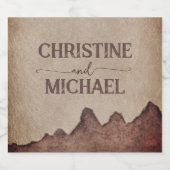 Vintage rustikale Papageienhochzeit Bierflaschenetikett (Einzelnes Label)