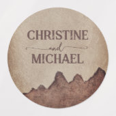 Vintage rustikale Papageienhochzeit Etiketten (Design 2)