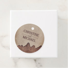 Vintage rustikale Papageienhochzeit Geschenkanhänger