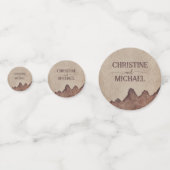 Vintage rustikale Papageienhochzeit Konfetti (Rückseiten)