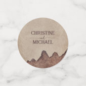 Vintage rustikale Papageienhochzeit Konfetti (Klein Vorderseite)