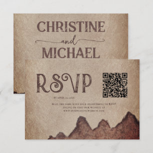 Vintage rustikale Papageienhochzeit RSVP Karte