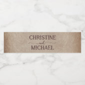 Vintage rustikale Papageienhochzeit Wasserflaschenetikett (Einzelnes Label)