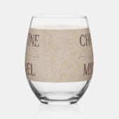 Vintage rustikale Papageienhochzeit Weinglas Ohne Stiel (Links)