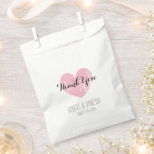 Vintage rustikale Papiertüten mit rosa Herzklopfen Geschenktütchen (Ausgeschnitten)