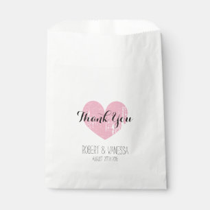 Vintage rustikale Papiertüten mit rosa Herzklopfen Geschenktütchen