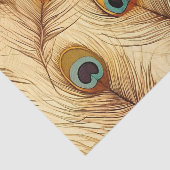 Vintage Rustikale Pfauenfedern drucken Seidenpapier (Ausschnitt)