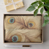 Vintage Rustikale Pfauenfedern drucken Seidenpapier (Geschenk)