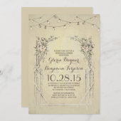 Vintage rustikale Probe Einladung (Vorne/Hinten)