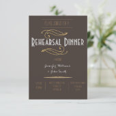 Vintage-rustikale Probedinner-Einladungen Einladung (Stehend Vorderseite)