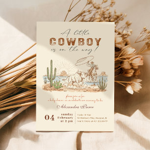 Vintage Rustikale Rodeo-Cowboy-Baby-Party Einladung