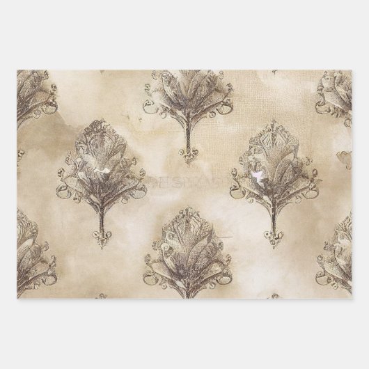 Vintage rustikale RomantikParis Geschenkpapier Set (Vorderseite 3)