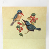 Vintage Rustikale romantische Hochzeit Dreifach Gefaltete Einladung (Innen Erste Seite)