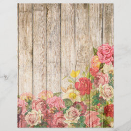 Vintage rustikale romantische Rose Holz