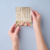 Vintage rustikale romantische Rose Holz Flyer (Gruppe)