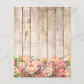 Vintage rustikale romantische Rose Holz Flyer (Vorne)