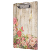 Vintage rustikale romantische Rose Holz Klemmbrett (Links)