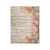 Vintage rustikale romantische Rose Holz Notizblock (Rotiert)