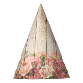 Vintage rustikale romantische Rose Holz Partyhütchen (Vorderseite)
