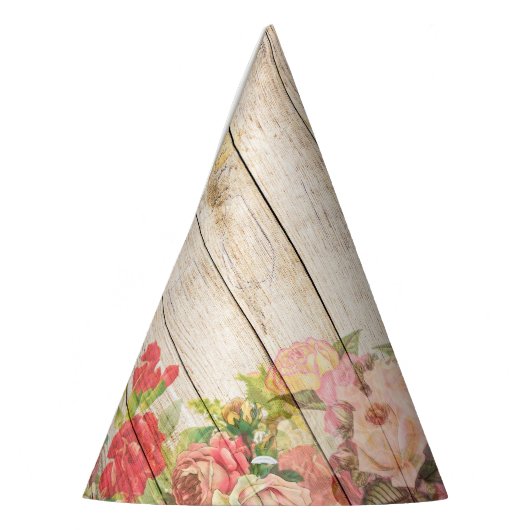 Vintage rustikale romantische Rose Holz Partyhütchen (Links)