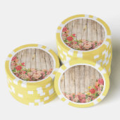 Vintage rustikale romantische Rose Holz Pokerchips (Stapel)