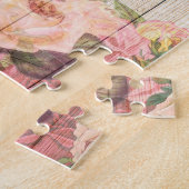 Vintage rustikale romantische Rose Holz Puzzle (Seite)