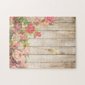 Vintage rustikale romantische Rose Holz Puzzle (Horizontal)