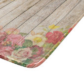 Vintage rustikale romantische Rose Holz Schneidebrett (Ecke)