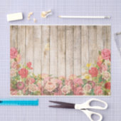 Vintage rustikale romantische Rose Holz Seidenpapier (Handwerk)