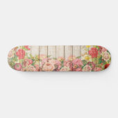 Vintage rustikale romantische Rose Holz Skateboard (Horizontal)