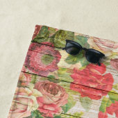 Vintage rustikale romantische Rose Holz Strandtuch