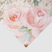 Vintage rustikale Rose Alte Buchstabendekoupage Seidenpapier (Detail)