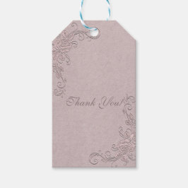 Vintage Rustikale Rose Ecken Hochzeit Geschenkanhänger