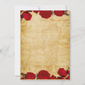 Vintage rustikale Rose Eiffelturm Quinceañera Einladung (Rückseite)