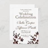 Vintage rustikale Rose Einladung (Vorne/Hinten)