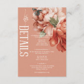 Vintage rustikale Rost- und Pfirsichbaumdetails Begleitkarte (Vorderseite)