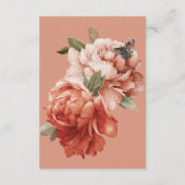 Vintage rustikale Rost- und Pfirsichbaumdetails Begleitkarte (Rückseite)