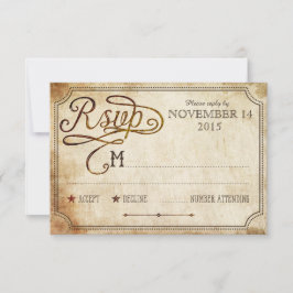 Vintage Rustikale RSVP-Karte RSVP Karte