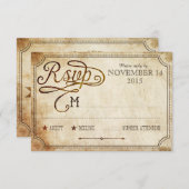 Vintage Rustikale RSVP-Karte RSVP Karte (Vorne/Hinten)