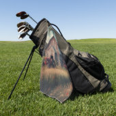 Vintage rustikale Scheune und alte Traktoren Golfhandtuch (Gras)