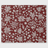 Vintage Rustikale Schneeflocken Weihnachten Geschenkpapier (Flach)