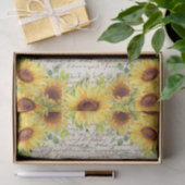 Vintage Rustikale Sonnenblume Altbuchstabe Dekoute Seidenpapier (Geschenk)