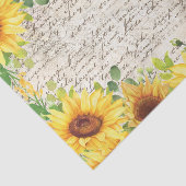 Vintage Rustikale Sonnenblume Altbuchstabe Dekoute Seidenpapier (Ausschnitt)