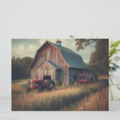 Vintage/rustikale Stallkunst Feiertagskarte (Stehend Vorderseite)