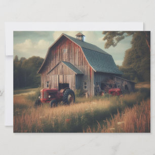 Vintage/rustikale Stallkunst Feiertagskarte