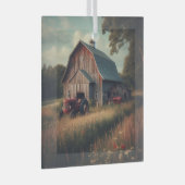 Vintage/rustikale Stallkunst Ornament Aus Glas (Vorderseite Rechts)