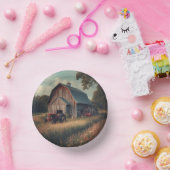 Vintage/rustikale Stallkunst Pappteller (Party)