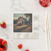 Vintage/rustikale Stallkunst Serviette (Beispiel)