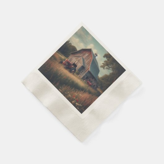 Vintage/rustikale Stallkunst Serviette (Ecke)