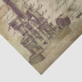 Vintage Rustikale Steampunk Sun Lady Decoupage Seidenpapier (Detail)